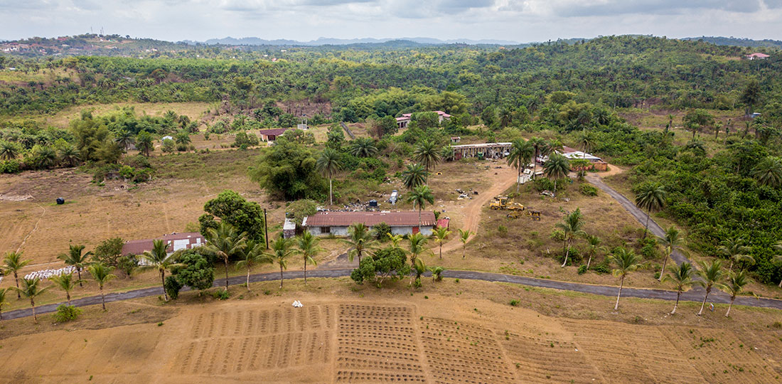 Aerial shot of Liberia