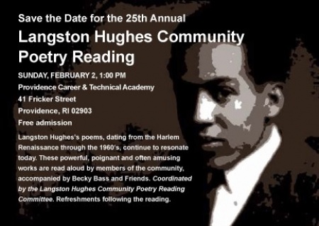 Langston Hughes Community Poetry Reading Poster