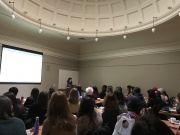 Picture of Lecture, credit to Jo Fisher