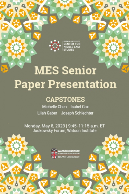 May 8 Senior Paper Presentation day poster