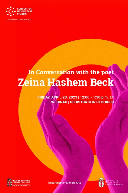 Zeina Hashem Beck event poster 