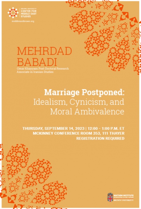 Mehrdad Babadi, Marriage Postponed event poster