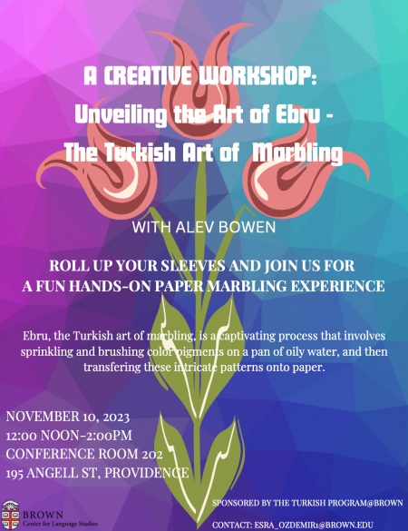 Turkish Marbling Workshop Poster
