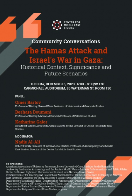 Community Conversations Hamas Attack and Israel's War in Gaza