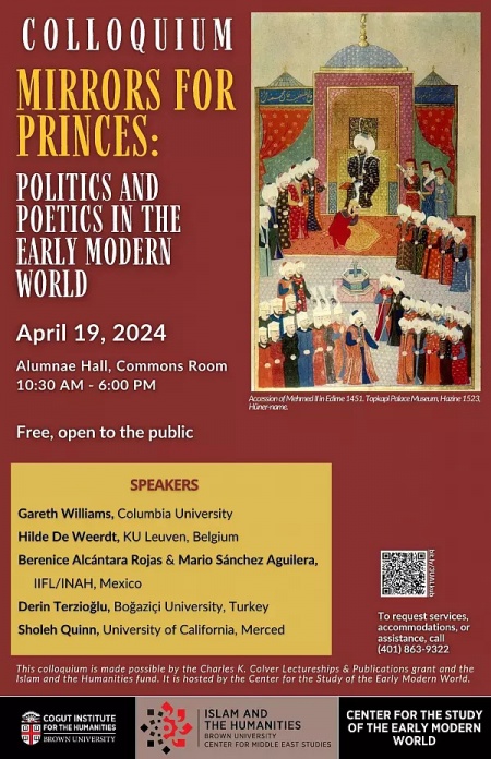 Early Modern World Colloquium “Mirrors for Princes" Poster