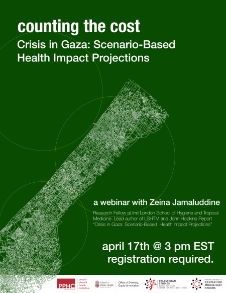 Counting the Cost Gaza Webinar Poster
