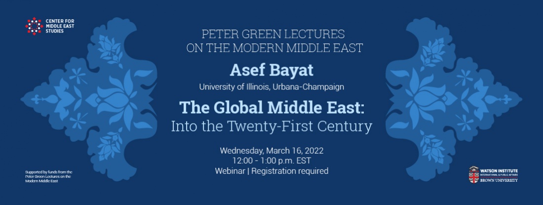 Asef Bayat The Global Middle East Lecture Poster