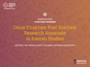 Post Doc Research in Iranian Studies poster 
