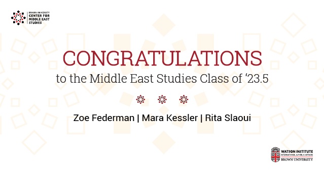 Congratulations Middle East Studies Class of '23.5