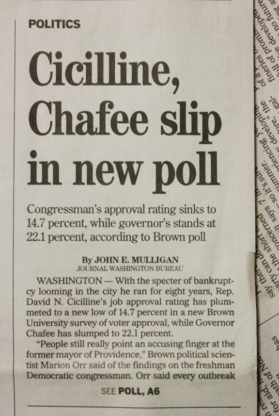 Providence Journal front page, February 22, 2012