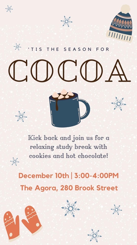 Hot chocolate student event poster 