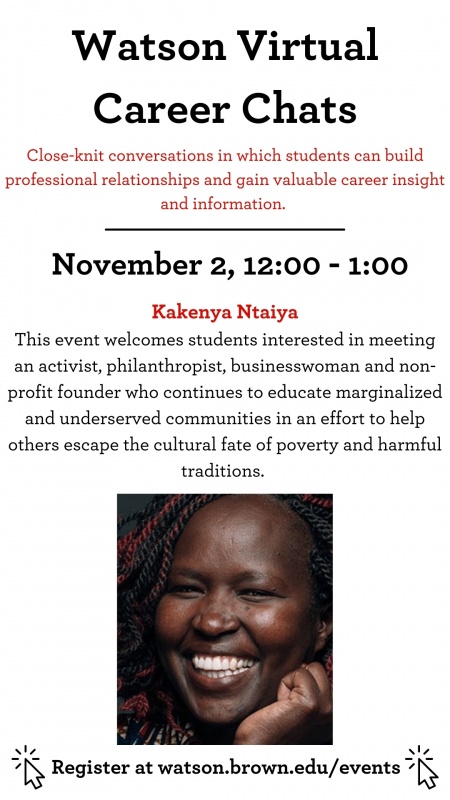 Kakenya Ntaiya career chat 