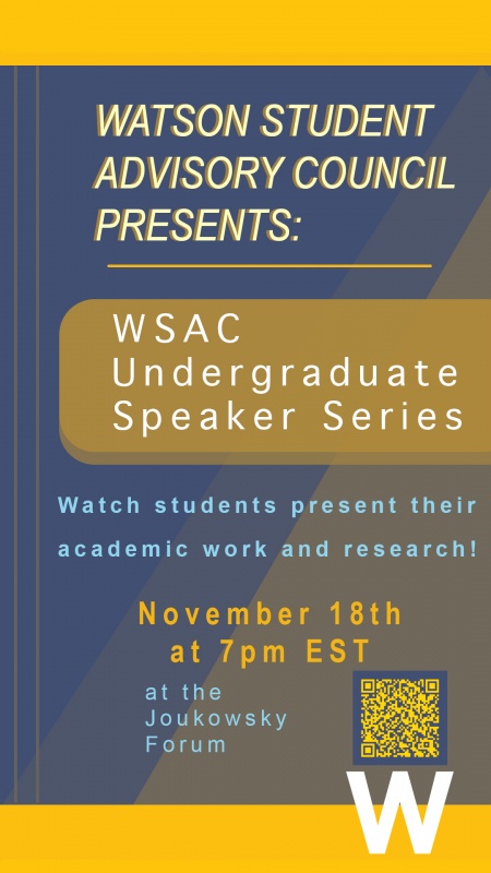 WSAC Speaker Series poster