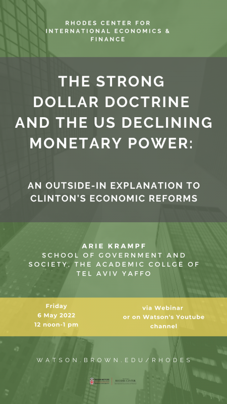2022 May 6 Arie Krampf Strong Dollar Doctrine Poster