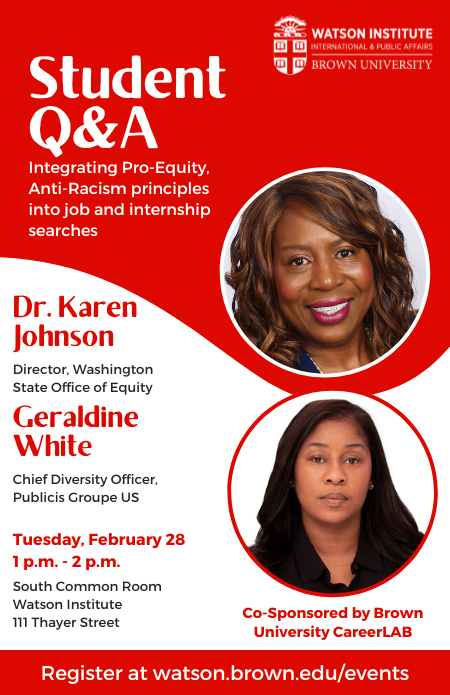 Student Q&A Dr. Karen Johnson & Geraldine White