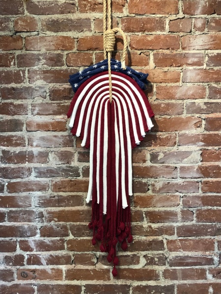 american flag in noose