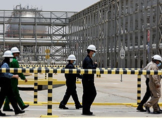 Employees of Aramco oil company