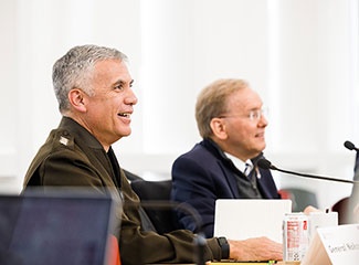 Commander of US Cyber Command and NSA director discusses cybersecurity with former Rep. Langevin during 'fireside chat'
