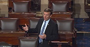 Connecticut Senator Chris Murphy launches a filibuster on the Senate floor