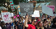 Protests at overturning of Roe vs. Wade 