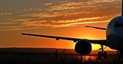 Private Jet sunset