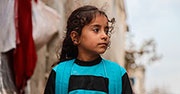 a displaced six-year-old from Syria