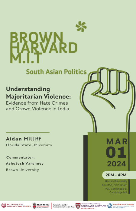 Aidan Milliff — Understanding Majoritarian Violence: Evidence from Hate ...