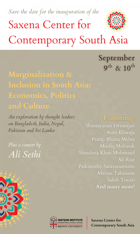 Saxena Center for Contemporary South Asia Inaugural Event
