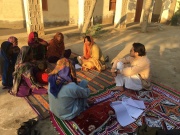 A focus group discussion with BISP beneficiaries in Chatto Chand, Thatta