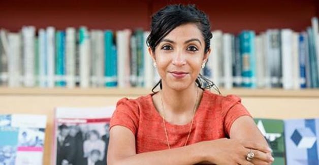 Prerna Singh in the Kim Koo Library